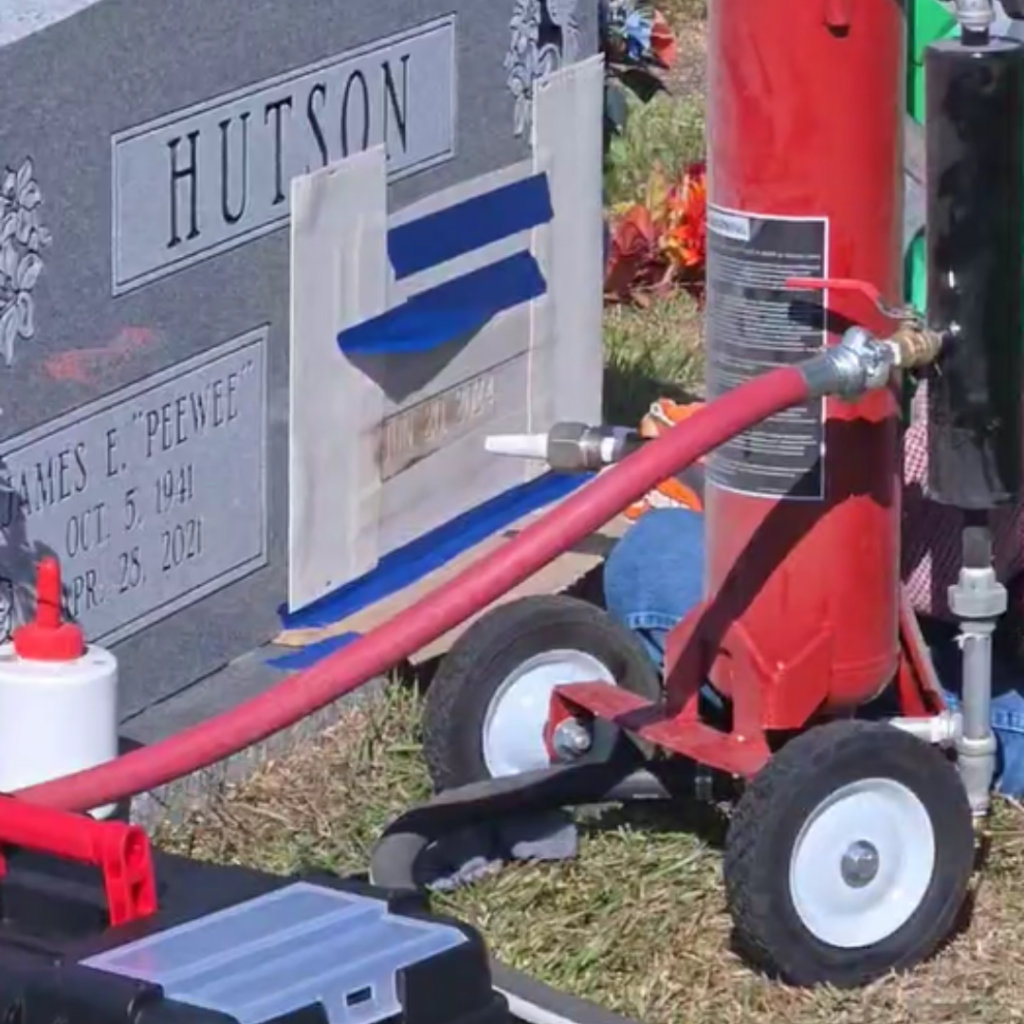 Headstone sandblasting